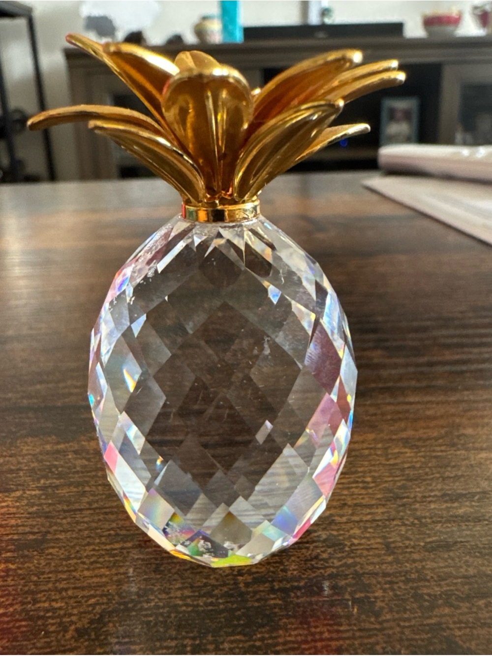 Swarovski Crystal Pineapple Mini Figurine 2.5 Inch